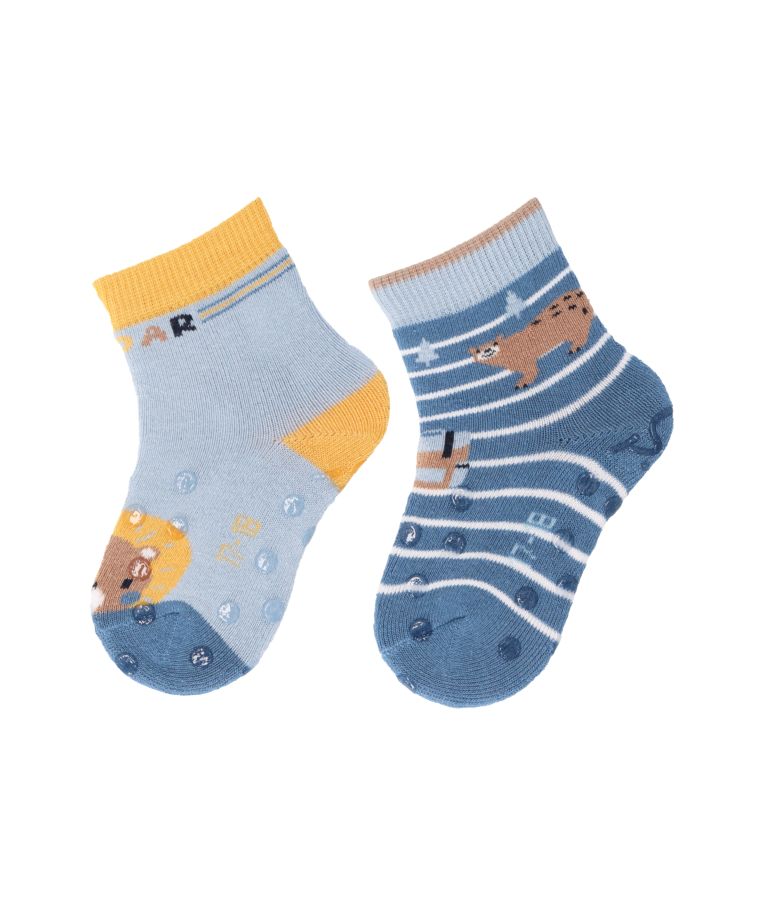 Ropojimo kojinės vaikams Gyvūnai, frotinės, 2 poros (18-22 dydžiai) Šviesiai mėlyna 318 1