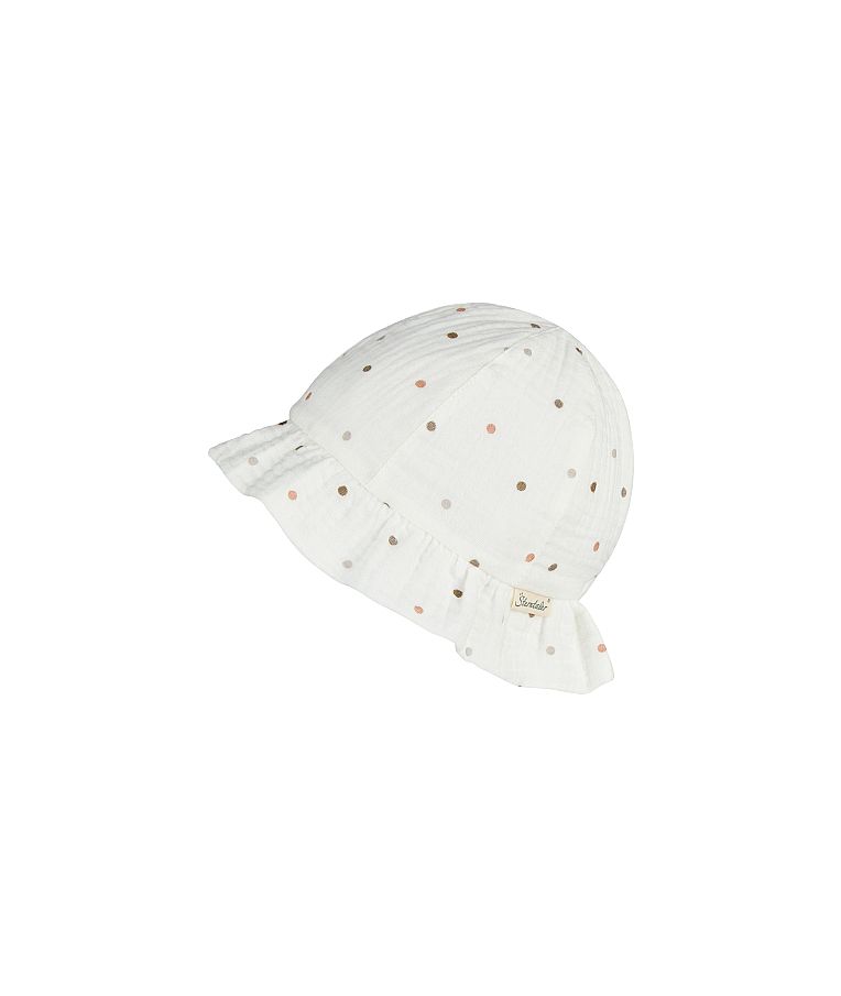 Vaiki&scaron;ka skrybėlė Ta&scaron;kuota balta Skaisti balta 500 3
