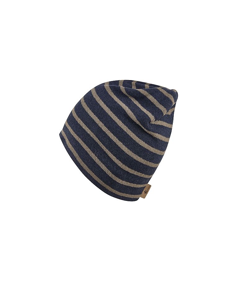 Vienguba beanie kepurė vaikams Dryžiai Tamsiai mėlyna 300 5