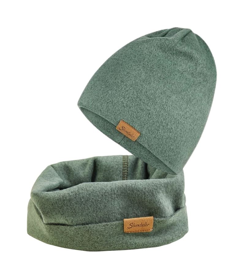 Vaiki&scaron;ka, storesnio trikotažo kaklo mova, Melanžas Smaragdo žalia 255 6