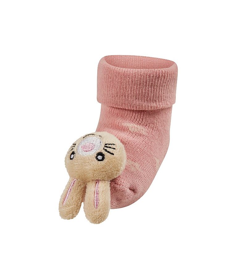 Frotinės kojinės su bar&scaron;kučiu Zuikis Rožinė 748 1