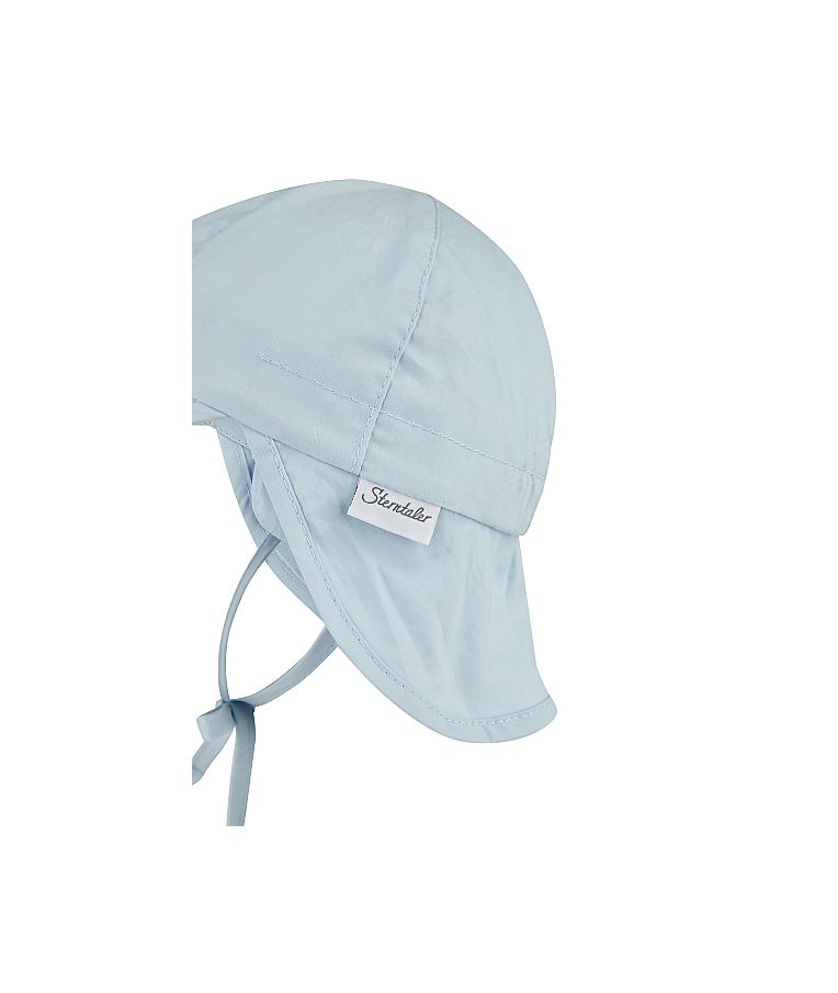 Vasarinė kepurė vaikams su mini kaklo apsauga ir rai&scaron;teliais One color Dangaus melsvumas 313 5