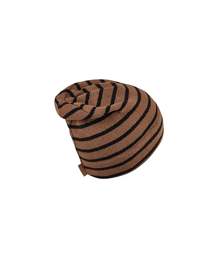 Vienguba beanie kepurė vaikams Dryžiai Kaštoninė 940 3