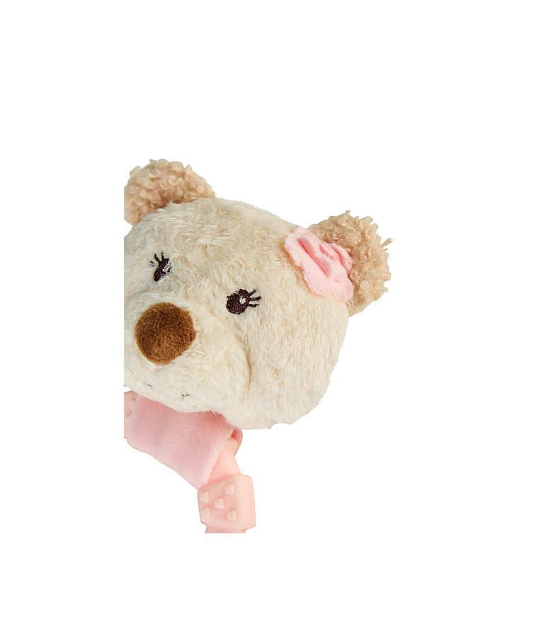 Kūdikių kramtukas - guminis žiedas Me&scaron;kutė Betty, 13 cm Rausva 702 5