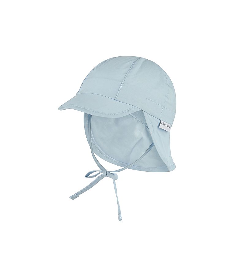 Vasarinė kepurė vaikams su mini kaklo apsauga ir rai&scaron;teliais One color Dangaus melsvumas 313 1