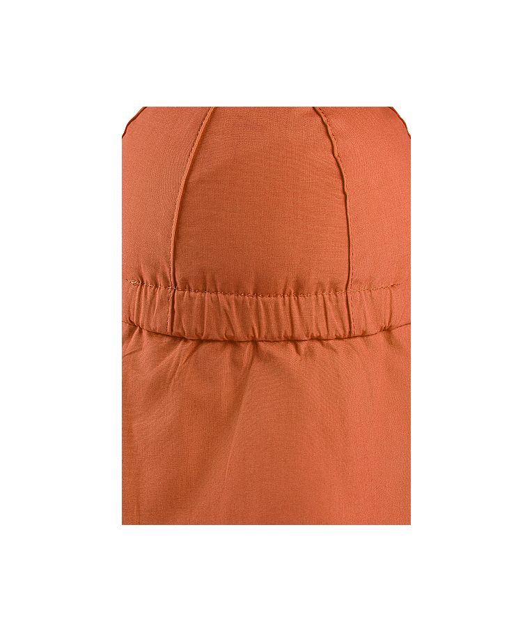 Vasarinė kepurė vaikams su kaklo apsauga ir raišteliais One colour Ruda 865 2