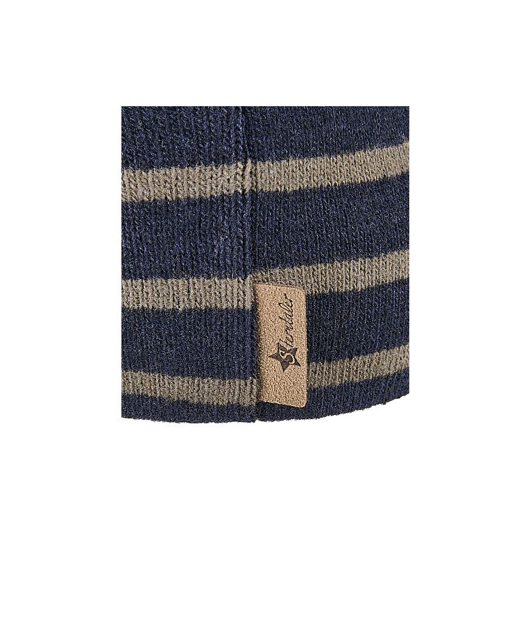 Vienguba beanie kepurė vaikams Dryžiai Tamsiai mėlyna 300 4