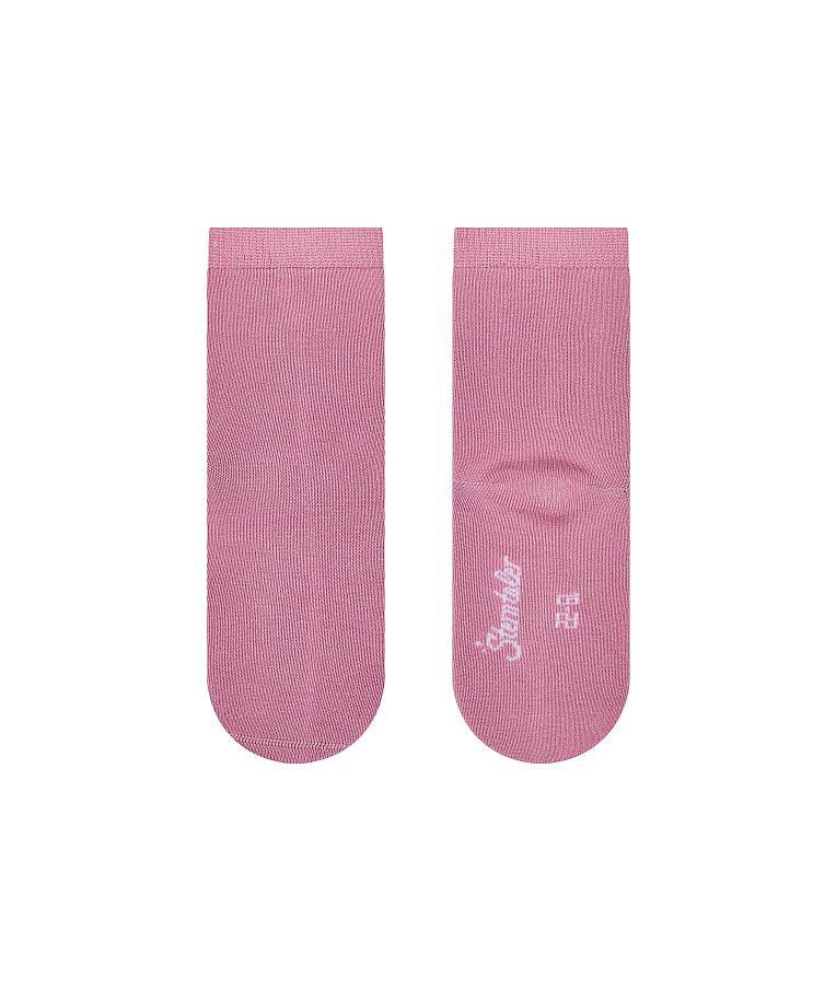 Plonos bambuko pluo&scaron;to kojinės vaikams, 3 poros (18-34 dydžiai) Tamsiai rausva 737 5