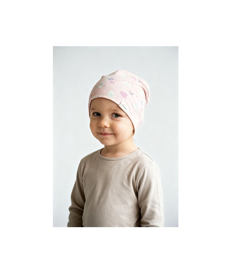 Vaiki&scaron;ka kepurė beanie Jūros pasaulis &Scaron;velniai rausva 707 6