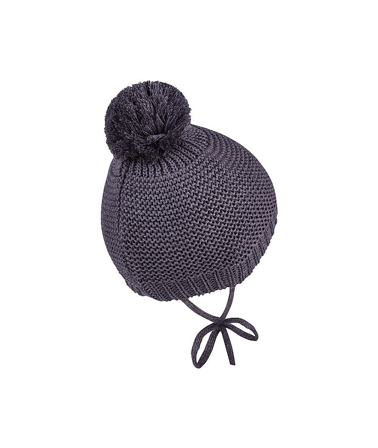 Megzta beanie kepurė kūdikiams Vienspalvė Tamsiai mėlyna 300 2