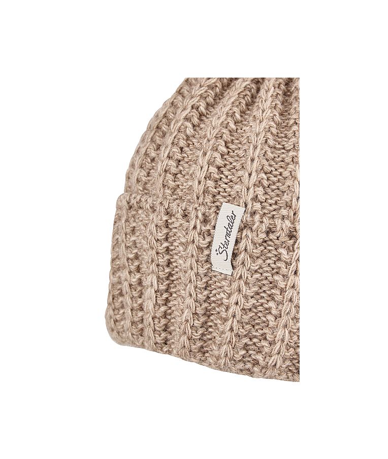 Megzta vaiki&scaron;ka beanie kepurė, vienguba &Scaron;velni kreminė 935 5