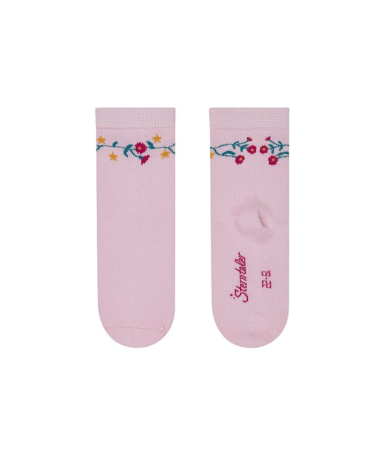 Medvilninės vaiki&scaron;kos kojinės Tukanas, 3 poros (18-30 dydžiai) Tamsiai rausva 737 4