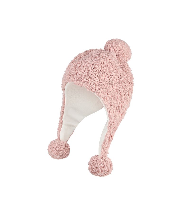 Vaiki&scaron;ka inka kepurė su bumbulu Teddy &Scaron;velniai rausva 707 1