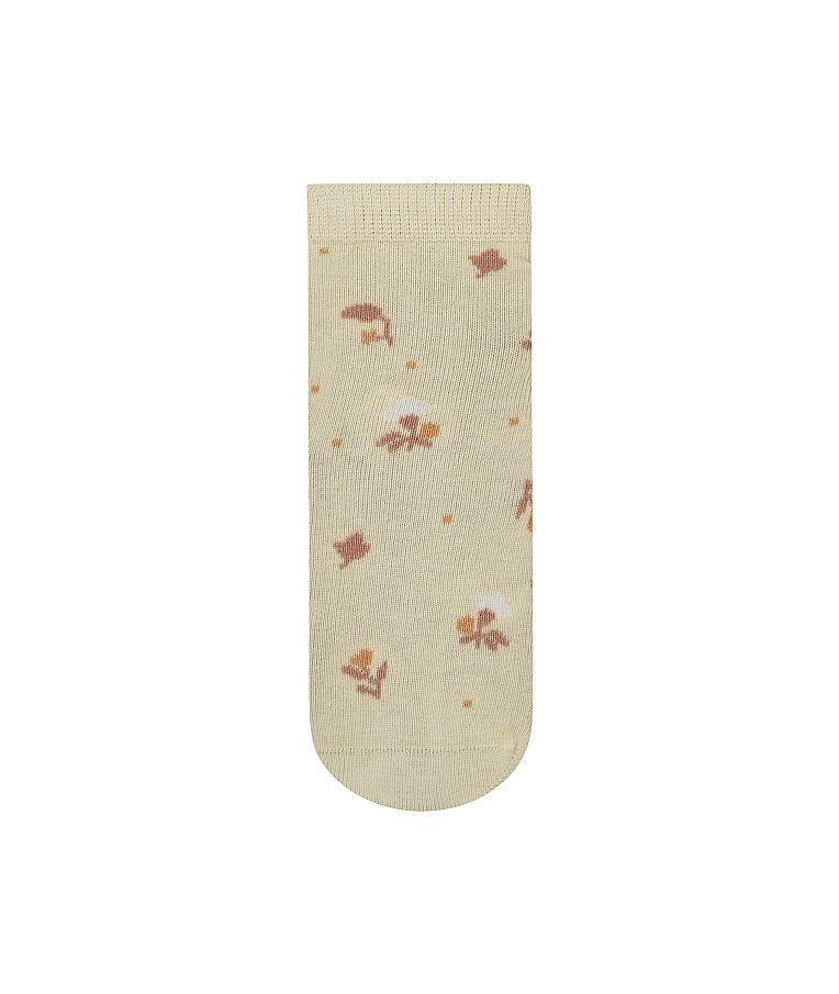 Neslystančios kojinės vaikams guminiu paduku Gėlių puok&scaron;tė, SUN (20-28 dydžiai) Prigesinta geltona 125 2