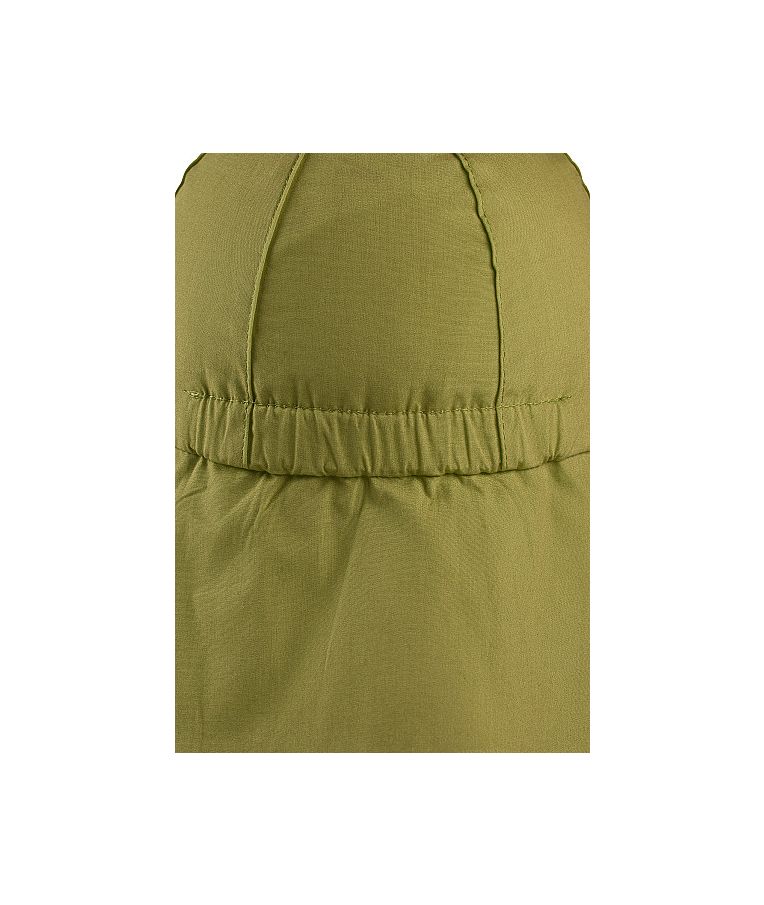 Vasarinė kepurė vaikams su kaklo apsauga ir raišteliais One colour Žalsva 248 2