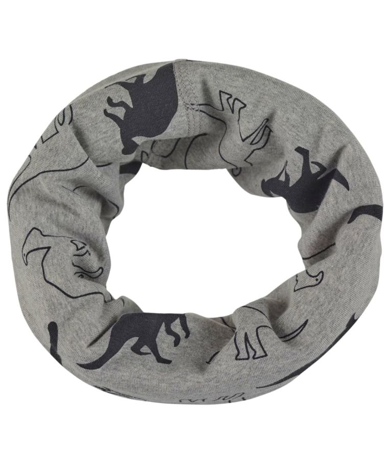 Trikotažinė kaklo mova &bdquo;Dinozaurai&ldquo; &Scaron;viesiai pilka 513 2