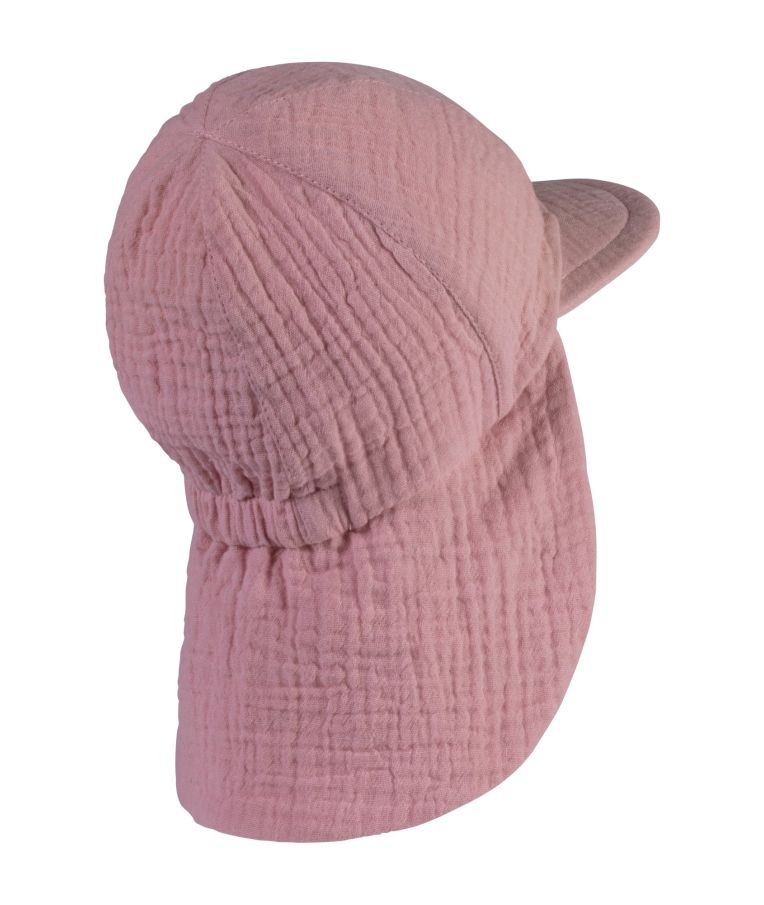 Vienspalvė vaiki&scaron;ka kepurė su kaklo apsauga nuo saulės Antikinė rausva 749 2