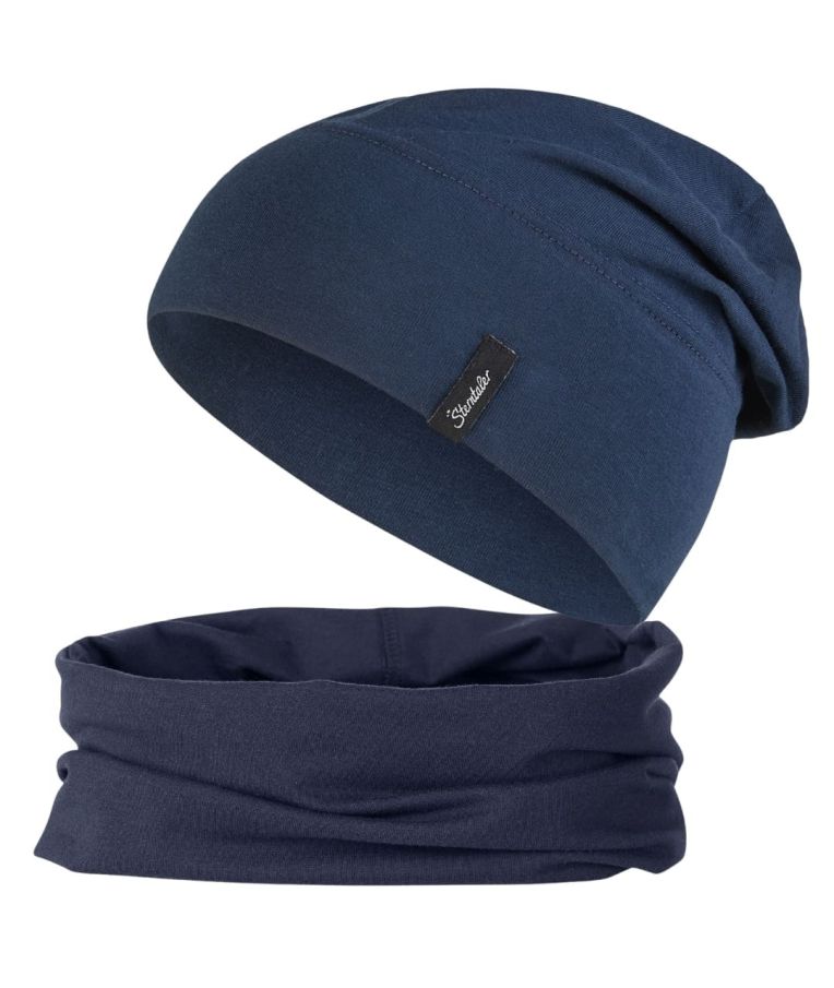 Trikotažinė kaklaskarė - mova Tamsiai mėlyna 300 2