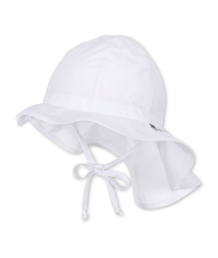 Vienspalvė vaikiška kepurė su kaklo apsauga Skaisti balta 500 1