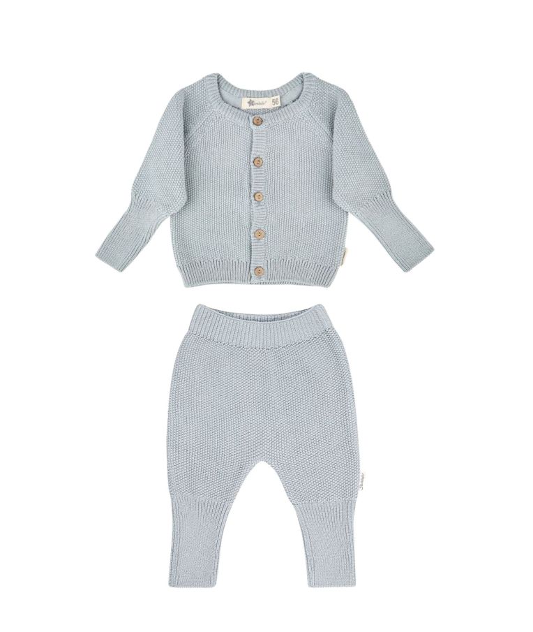 Megztos medvilninės laisvalaikio kelnės vaikams &Scaron;viesiai pilka 513 2