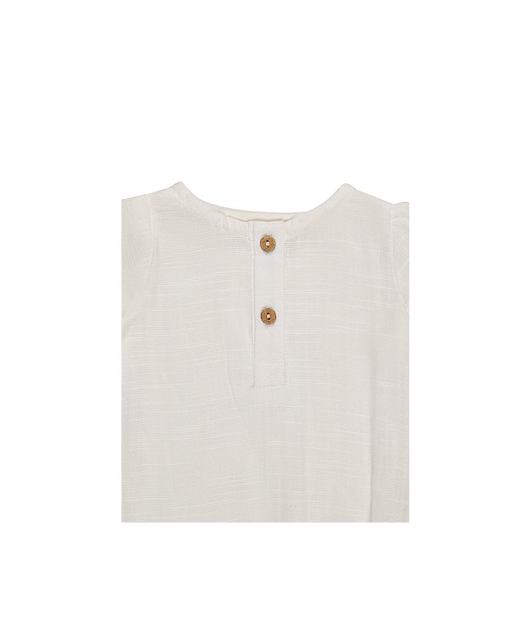 Kūdikių smėlinukas trumpomis rankovėmis Muslinas Balta 908 3