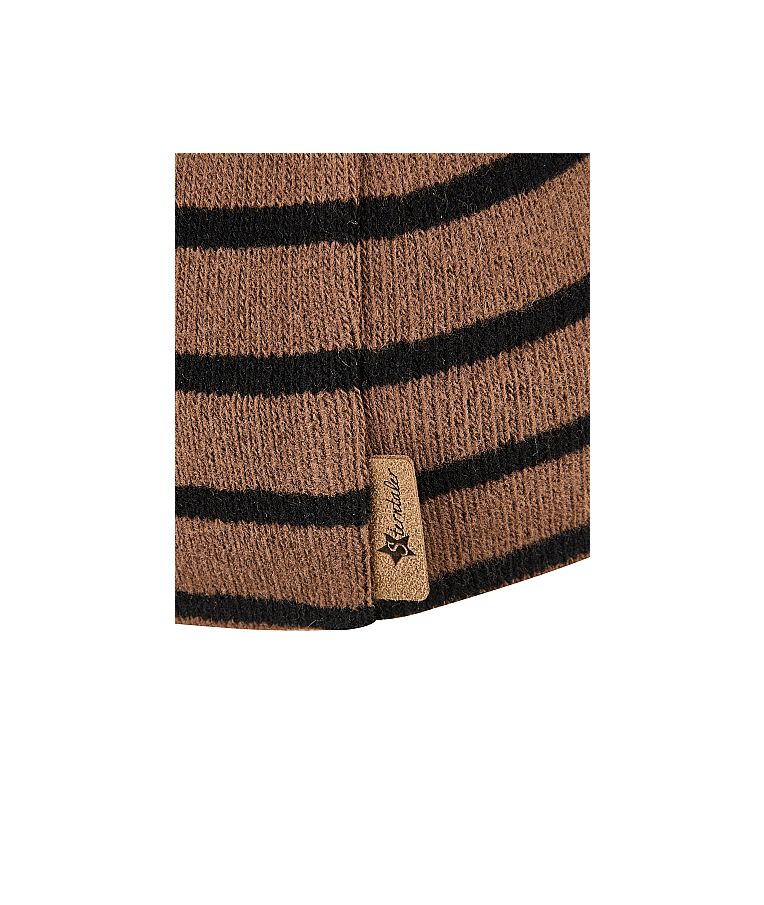 Vienguba beanie kepurė vaikams Dryžiai Kaštoninė 940 4