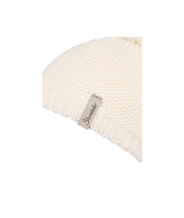Megzta beanie kepurė kūdikiams Vienspalvė Balta 908 4