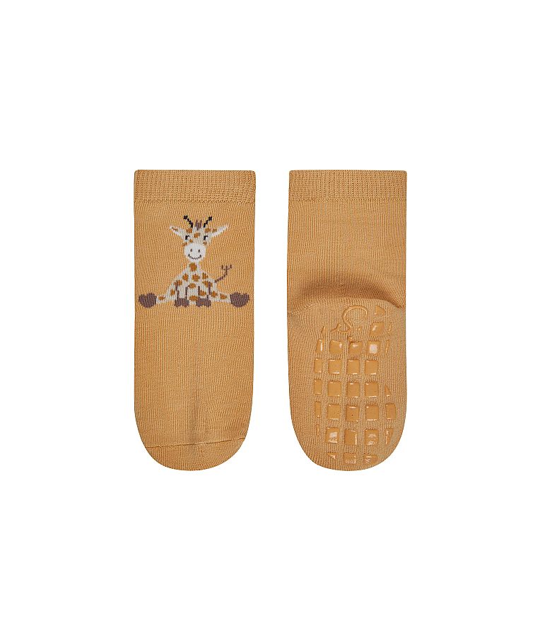 Kojinės vaikams guminiu paduku Safaris, ABS, 2 poros (18-26 dydžiai) Ryški geltona 112 2