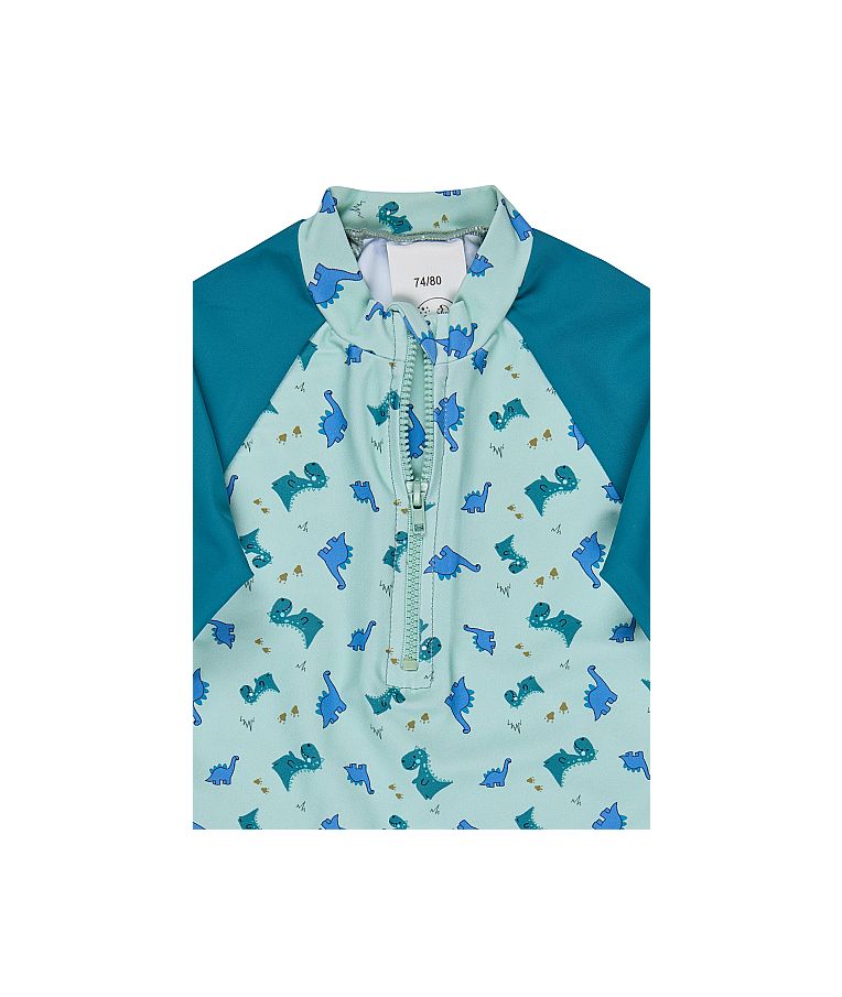 Vaiki&scaron;ki maudymosi mar&scaron;kinėliai Dino (80-116 dydžiai), ilgomis rankovėmis &Scaron;velni mėta 200 3