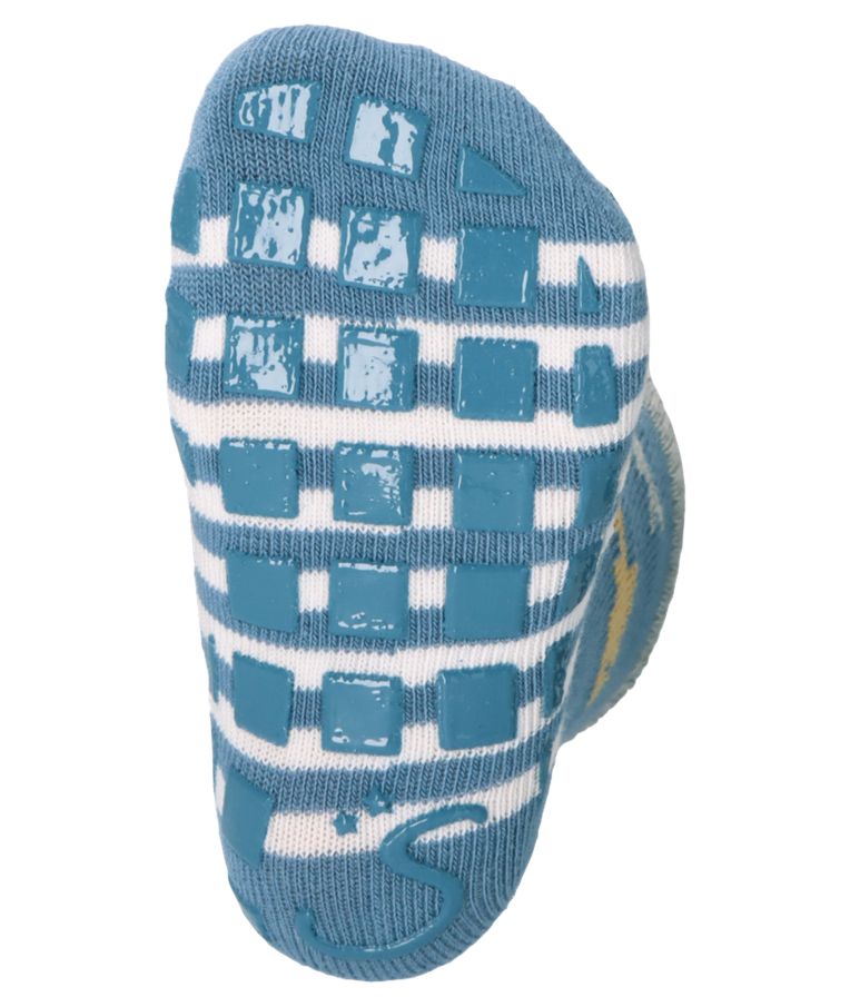 Neslystančios kojinės vaikams guminiu paduku Ryklys, ABS, 2 poros (18-26 dydžiai) Dangiškai žydra 365 6