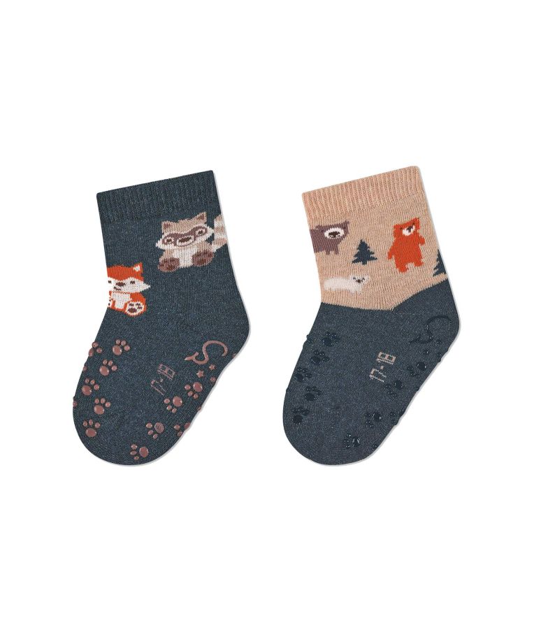  	Frotinės ropojimo kojinės "Miško gyvūnai" , 2 poros 