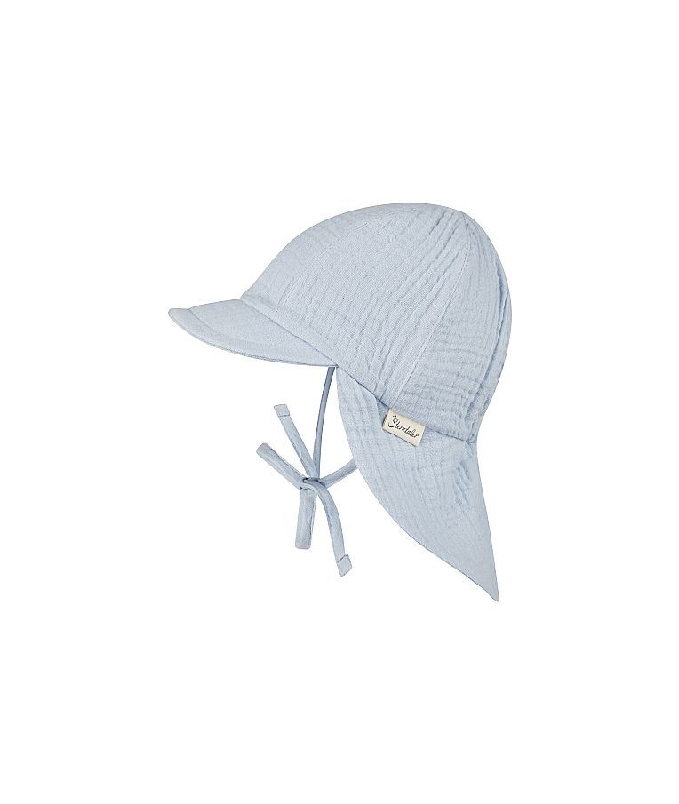 Vienspalvė vaiki&scaron;ka kepurė su kaklo apsauga nuo saulės Dangaus melsvumas 313 3
