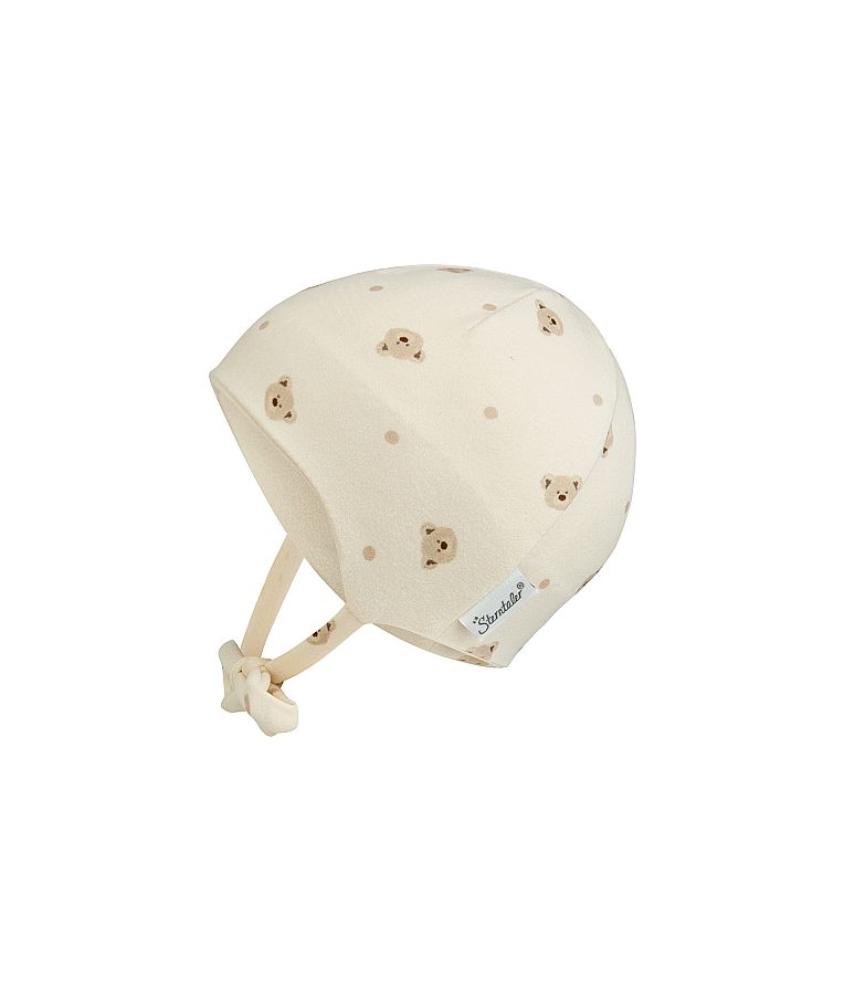 Kepurė kūdikiams, su rai&scaron;teliais Me&scaron;kutis Balta 908 3