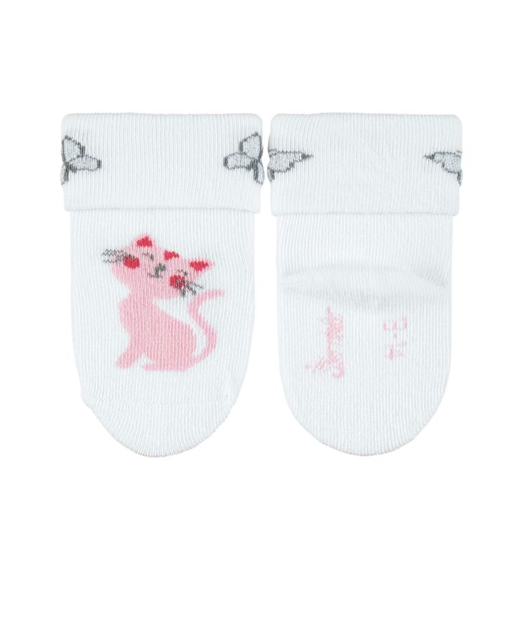 Plonos kojinės kūdikiams Pelytė, 3 poros Skaisti balta 500 2