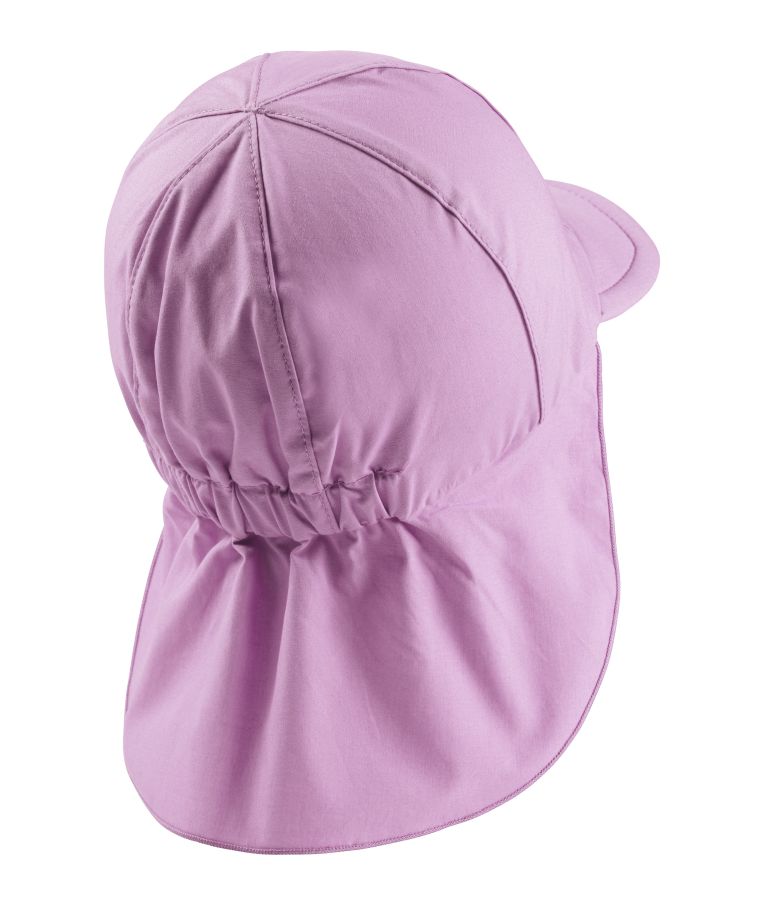 Vasarinė kepurė vaikams su kaklo apsauga ir raišteliais One colour 767 Rausva 2