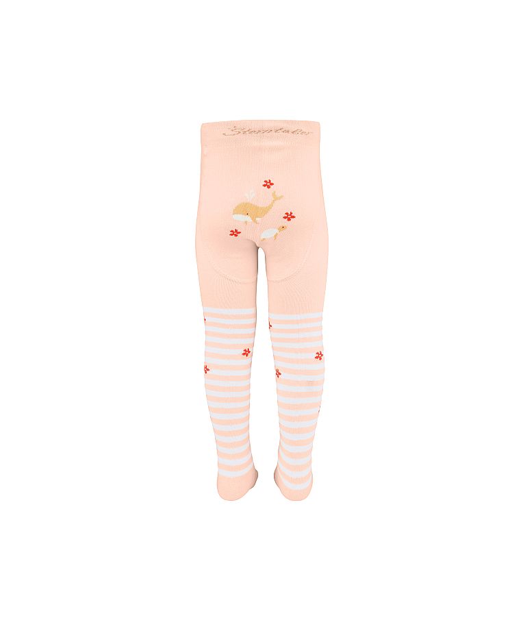 Medvilninės ropojimo pėdkelnės Vėžliukas (74-92 dydžiai) Baby pink 731 2