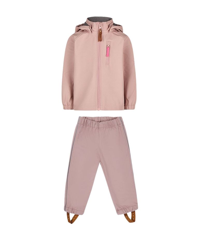 Softshell kelnės vaikams (74-128 dydžiai) Rožinė pudra 738 3