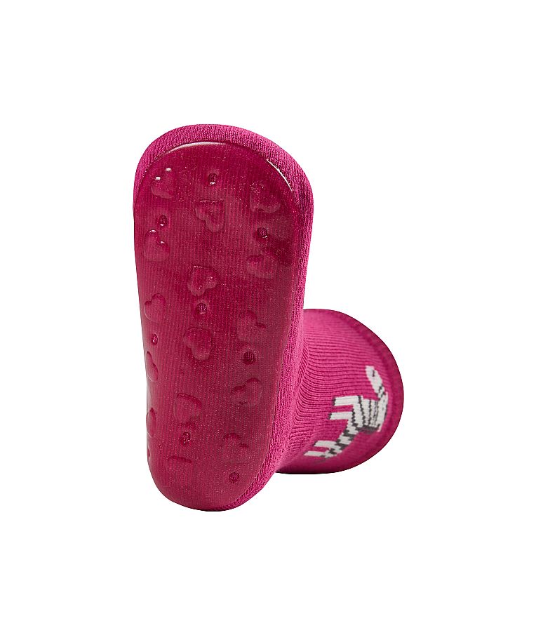 Neslystančios kojinės vaikams pilnai guminiu paduku Tigras, 2 poros (18-28 dydžiai) Tamsiai rausva 737 5