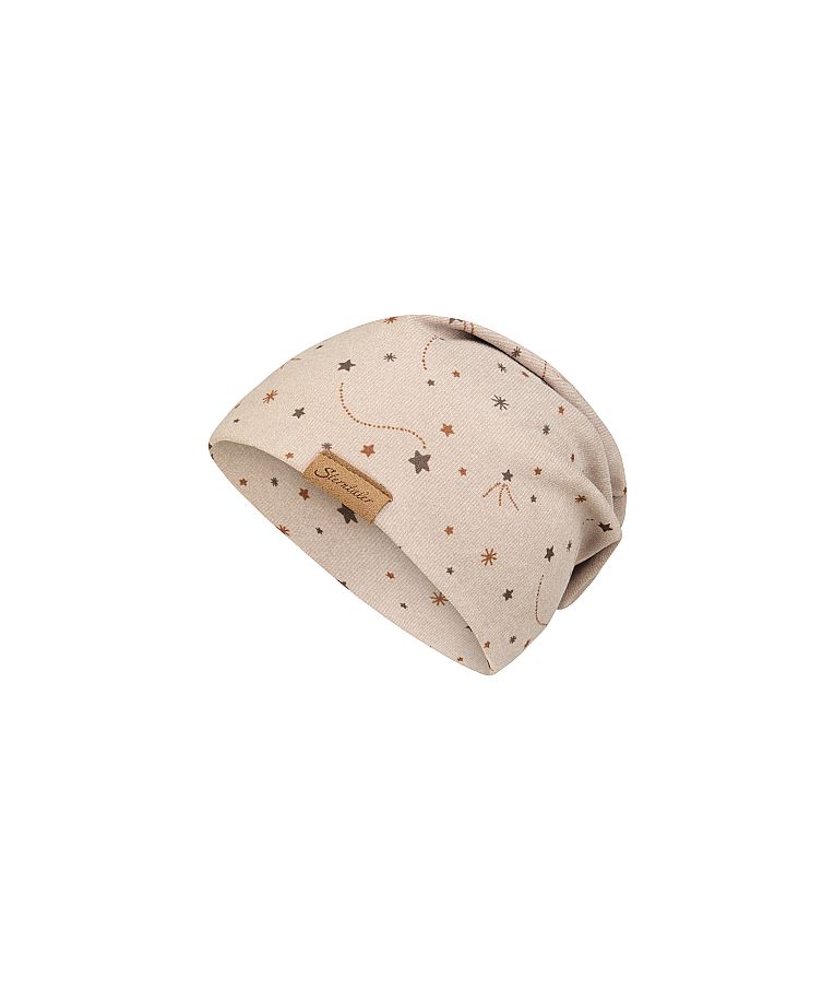Vaiki&scaron;ka beanie kepurė Žvaigždutės &Scaron;velni kreminė 935 1