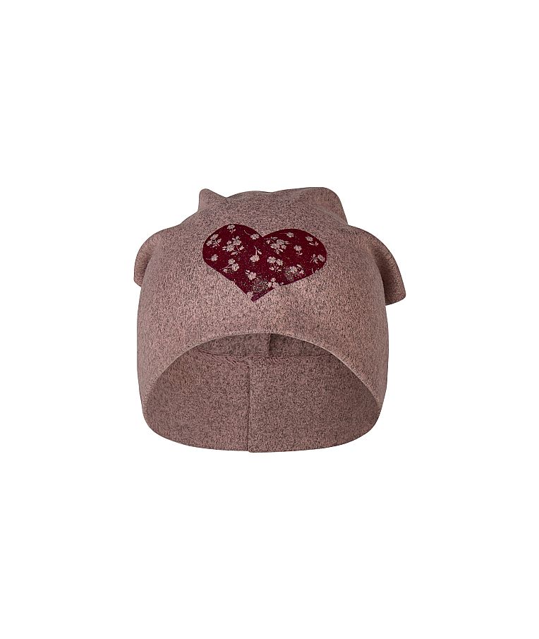 Vaiki&scaron;ka kepurė beanie Melanžo &scaron;irdis Pelenų rožinė 727 3