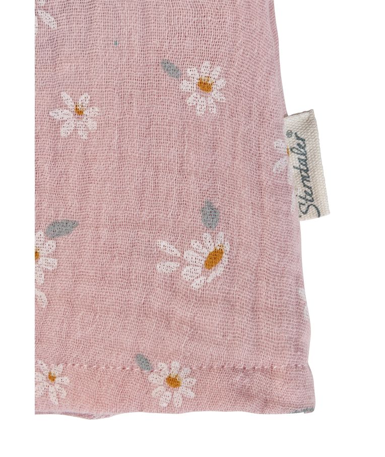 Marškinėliai ir šortukai mergaitėms Gėlytės 56-86cm., muslino medž. Antikinė rausva 749 5