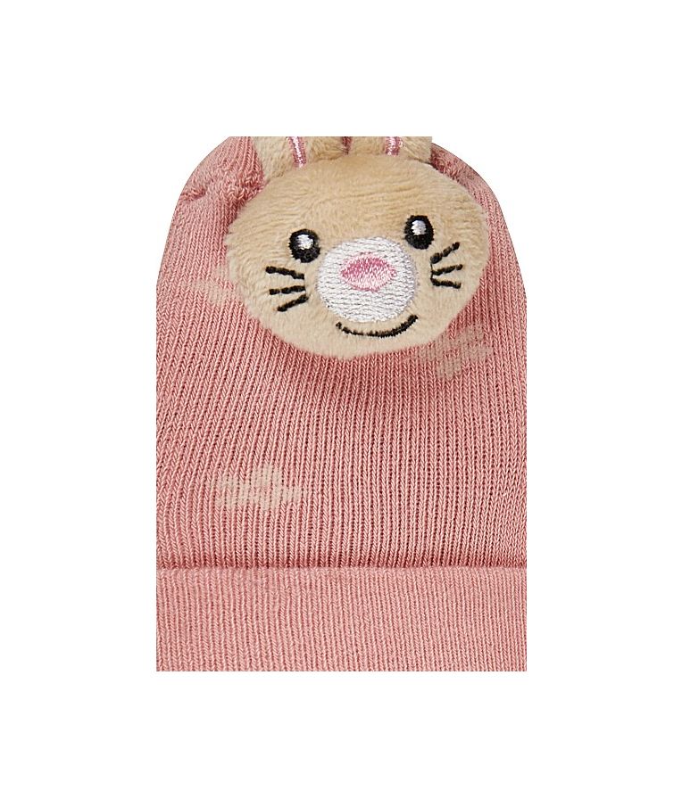 Frotinės kojinės su bar&scaron;kučiu Zuikis Rožinė 748 5