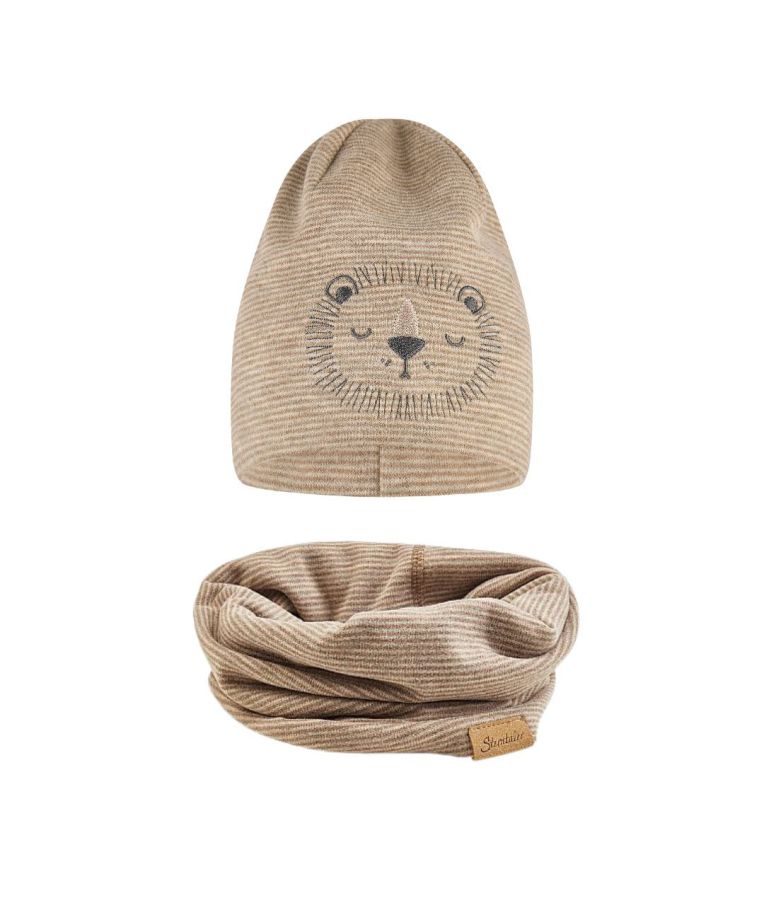 Vaiki&scaron;ka kaklo mova su pūkeliu Dryželiai Žaliai ruda 995 6