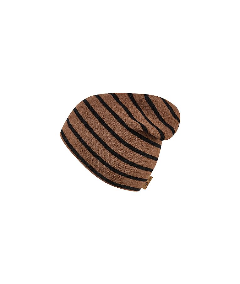 Vienguba beanie kepurė vaikams Dryžiai Kaštoninė 940 5