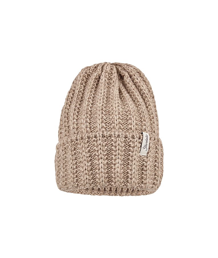 Megzta vaiki&scaron;ka beanie kepurė, vienguba &Scaron;velni kreminė 935 1
