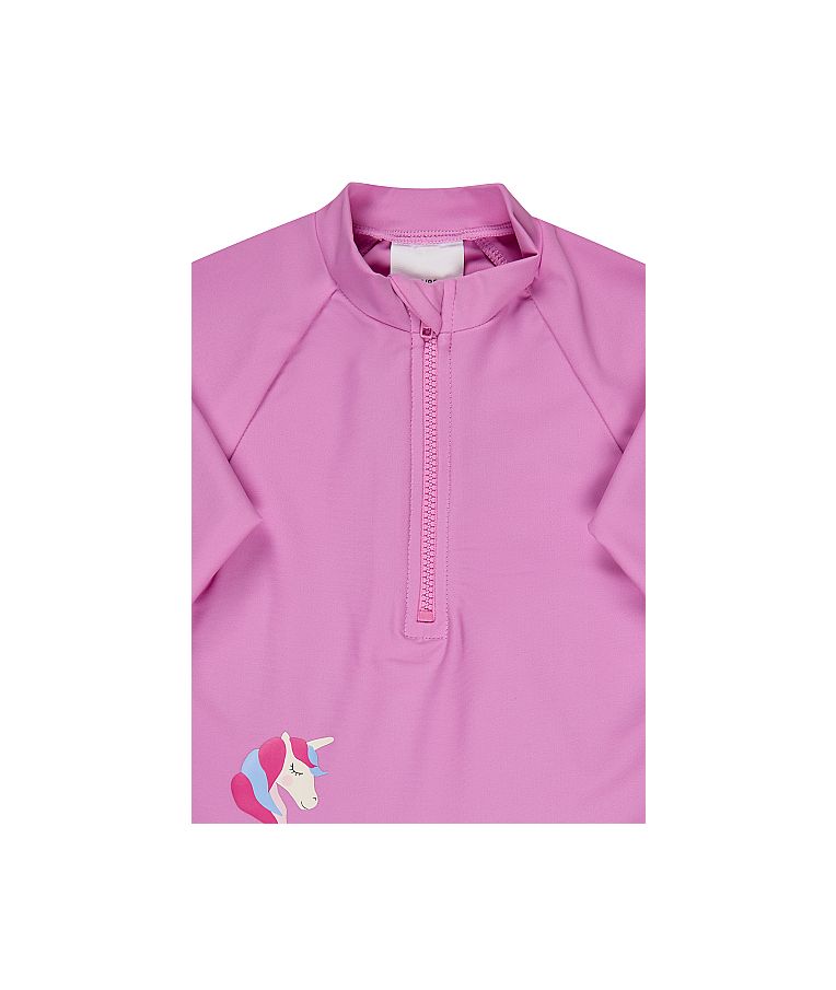 Vaiki&scaron;ki maudymosi mar&scaron;kinėliai Vienaragis (80-116 dydžiai), ilgomis rankovėmis Tamsiai rausva 737 4