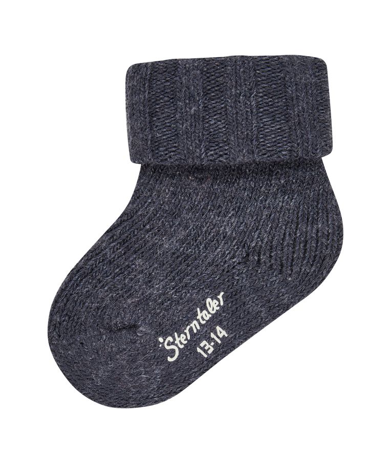 Kojinaitės kūdikiams su vilna	 Jūros mėlis 306 1