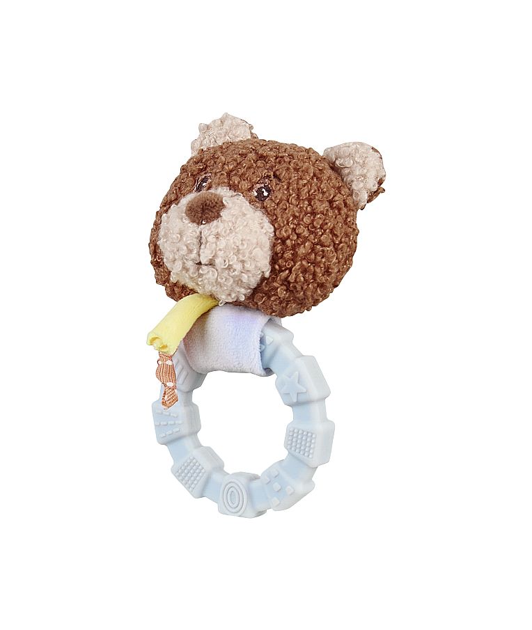 Kūdikių kramtukas - guminis žiedas Me&scaron;kutis Bob, 13 cm &Scaron;velni melsva 398 4