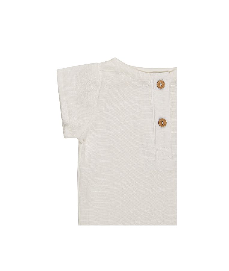 Kūdikių smėlinukas trumpomis rankovėmis Muslinas Balta 908 4