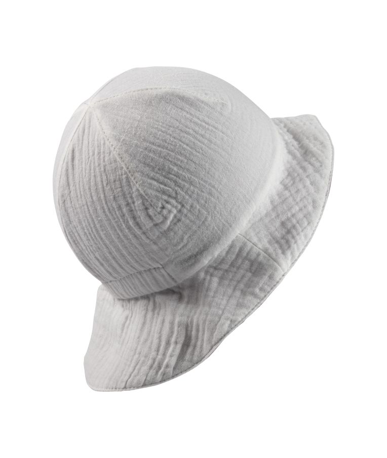 Dvipusė muslino medžiagos kepurė vaikams su kaklo apsauga Švelniai violetinė 600 5